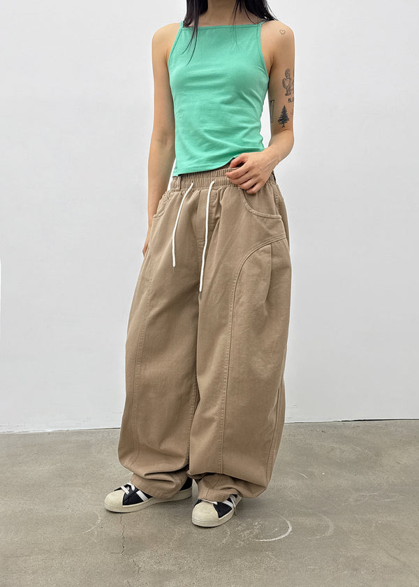 (UNISEX) Amune Cotton Wide Balloon Pants
