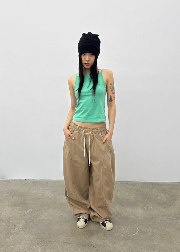 (UNISEX) Amune Cotton Wide Balloon Pants