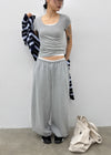 Pju Striped Round Knit Cardigan