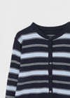 Pju Striped Round Knit Cardigan