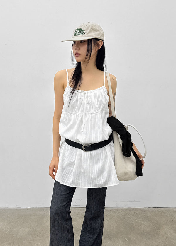 [MADE] Snua Shirred Sleeveless Mini Dress