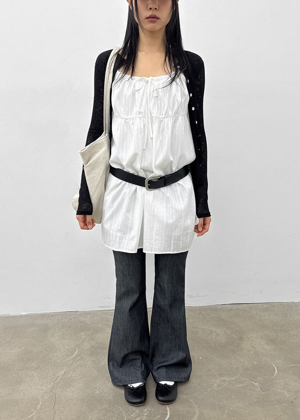 Byar See-through Round Knit Cardigan