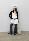 Byar See-through Round Knit Cardigan