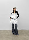 Byar See-through Round Knit Cardigan