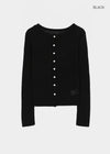 Byar See-through Round Knit Cardigan