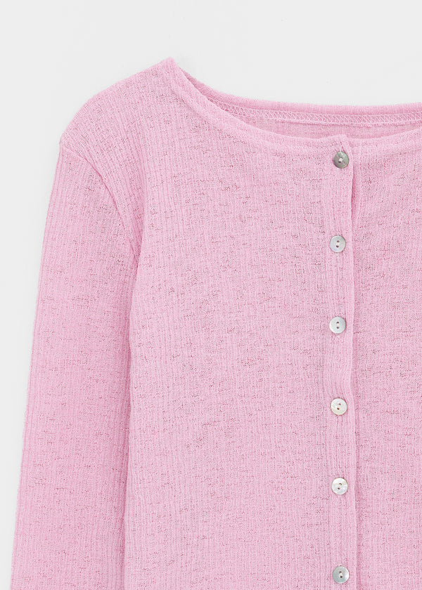 Byar See-through Round Knit Cardigan