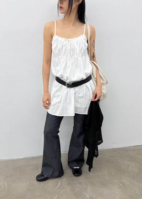 Lizette Non-faded Back Pocket Raw Denim Bootcut Pants