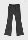 Lizette Non-faded Back Pocket Raw Denim Bootcut Pants