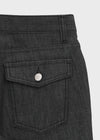 Lizette Non-faded Back Pocket Raw Denim Bootcut Pants