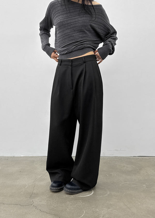 Kojina Wide Pintuck Slacks