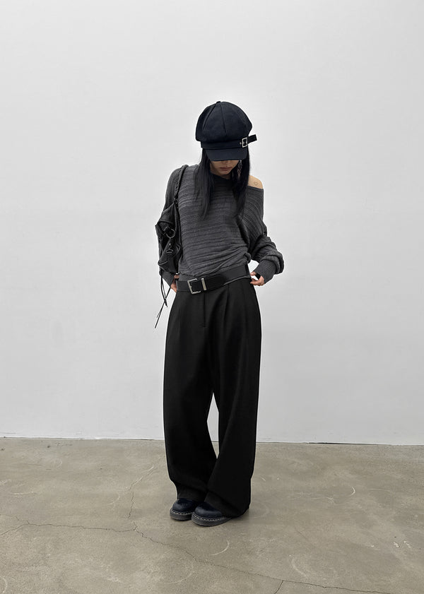 Kojina Wide Pintuck Slacks