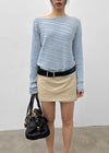 Knoop Boatneck Wool Knit (Belt Set)