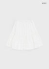Pao Flare Banding Midi Skirt