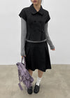Tnya Double-button Short-sleeve Jacket (Set Available)