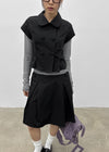 Tnya Double-button Short-sleeve Jacket (Set Available)