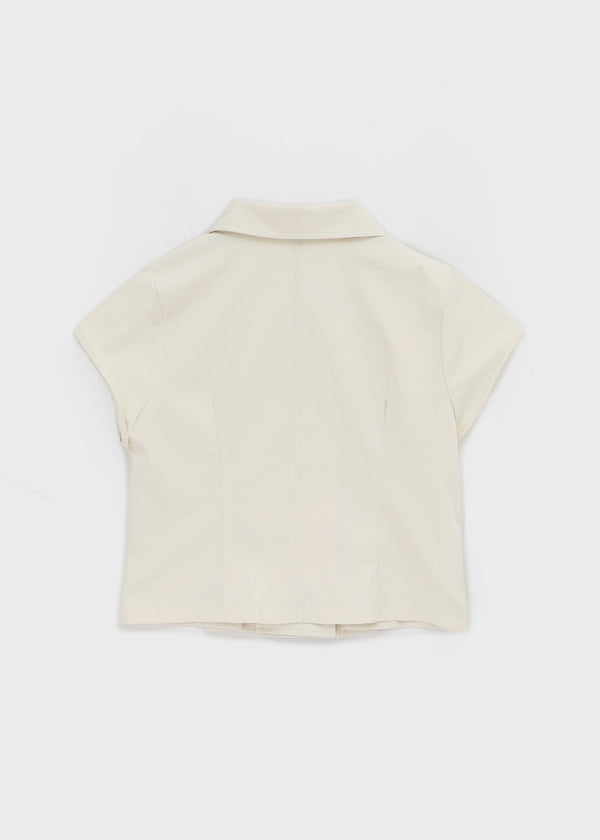 Tnya Double-button Short-sleeve Jacket (Set Available)
