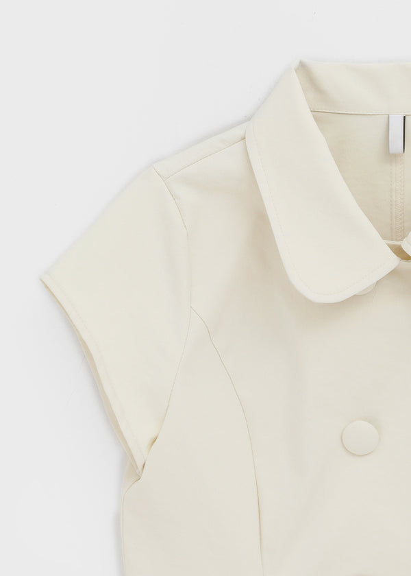 Tnya Double-button Short-sleeve Jacket (Set Available)