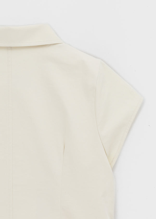 Tnya Double-button Short-sleeve Jacket (Set Available)