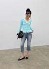 Byar See-through Round Knit Cardigan