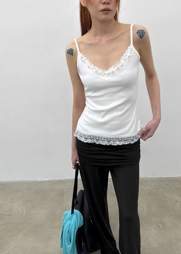 Pomerin Lace Layered Sleeveless Top