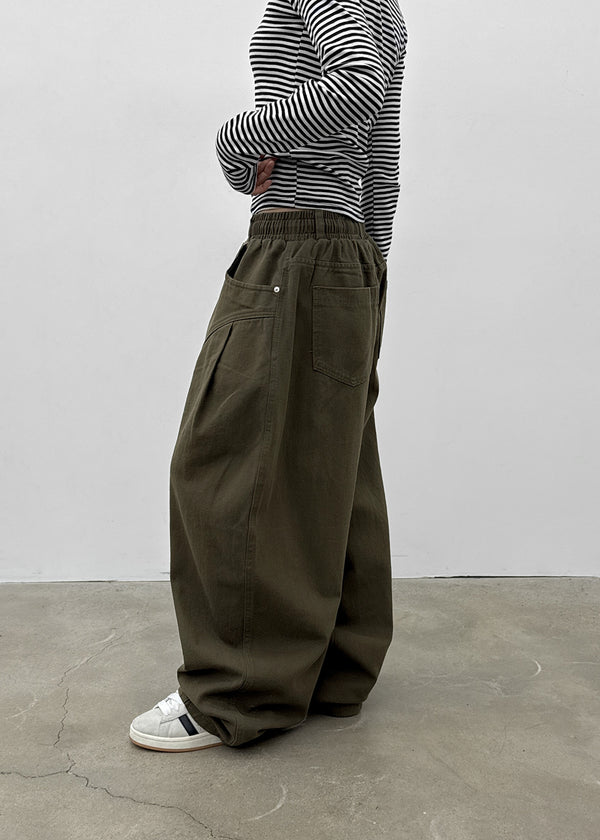 (UNISEX) Amune Cotton Wide Balloon Pants