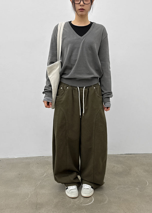 (UNISEX) Amune Cotton Wide Balloon Pants
