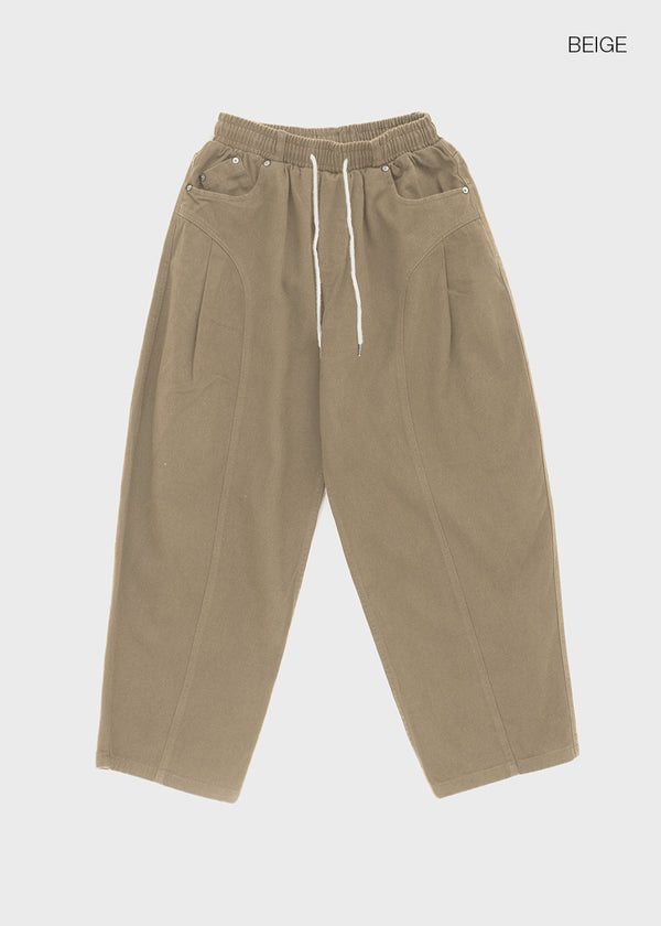 (UNISEX) Amune Cotton Wide Balloon Pants