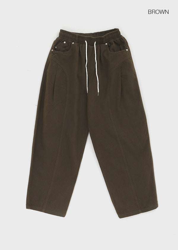 (UNISEX) Amune Cotton Wide Balloon Pants