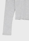Luano Striped Round Neck Long Sleeve T-shirt