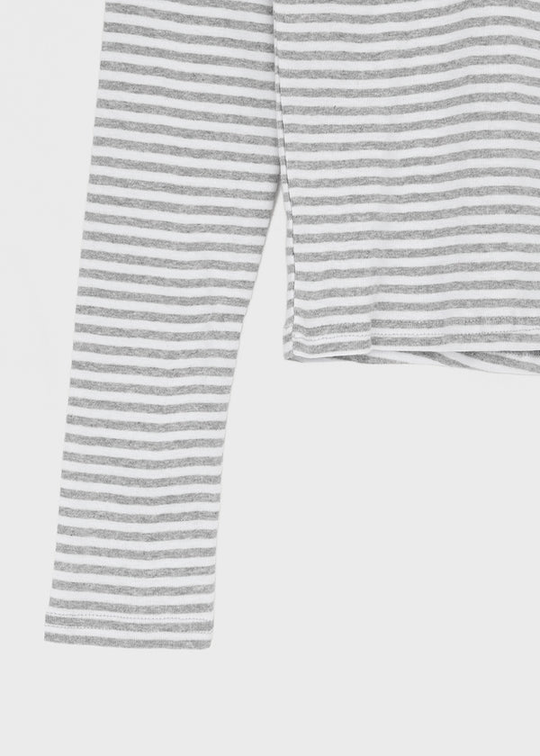 Luano Striped Round Neck Long Sleeve T-shirt