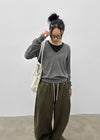 Grise V-neck Knit