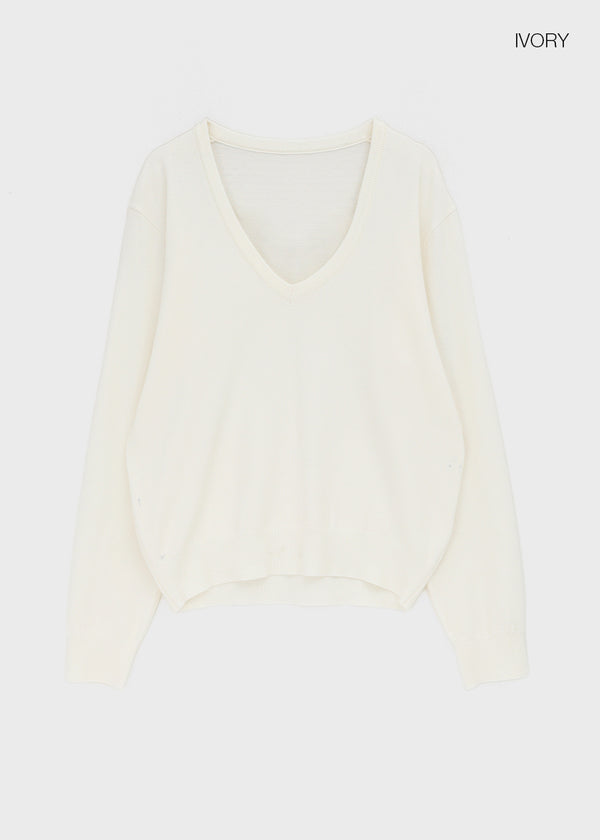 Grise V-neck Knit