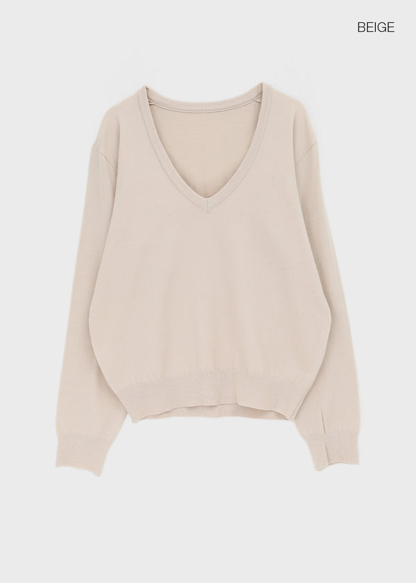 Grise V-neck Knit