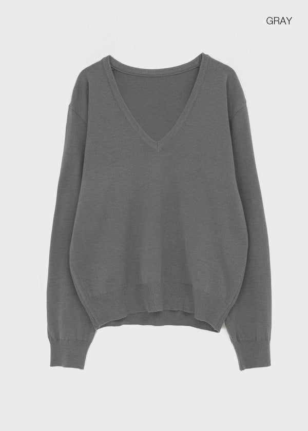 Grise V-neck Knit