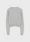 Pyobe Crop Color Block Round Knit Cardigan