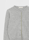 Pyobe Crop Color Block Round Knit Cardigan