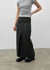 Moshipi Slit Shirring Long Skirt