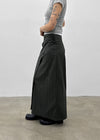 Moshipi Slit Shirring Long Skirt