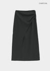 Moshipi Slit Shirring Long Skirt