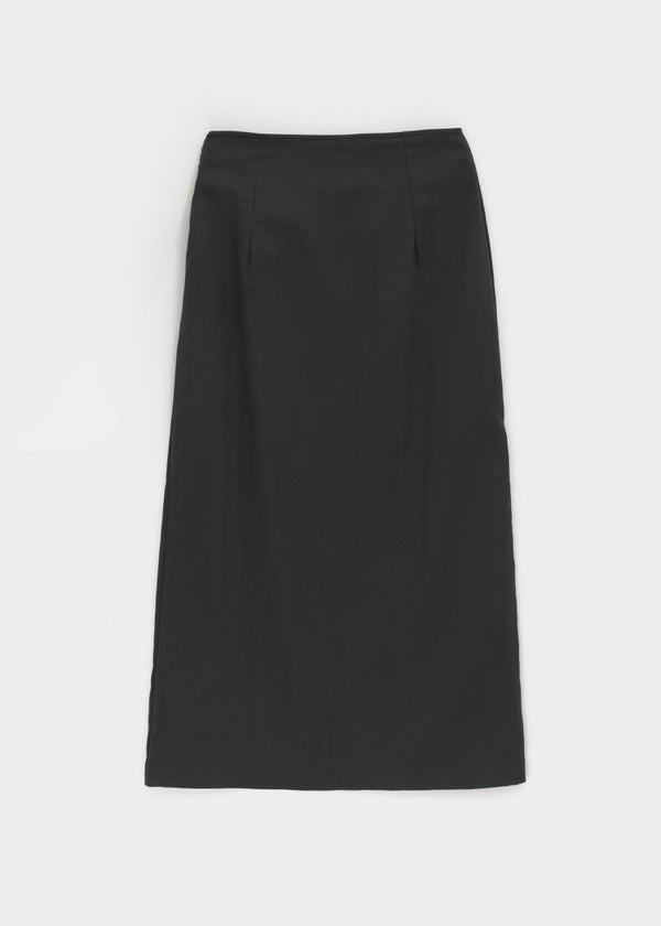 Moshipi Slit Shirring Long Skirt