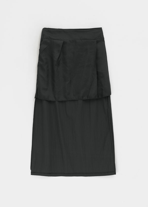 Moshipi Slit Shirring Long Skirt