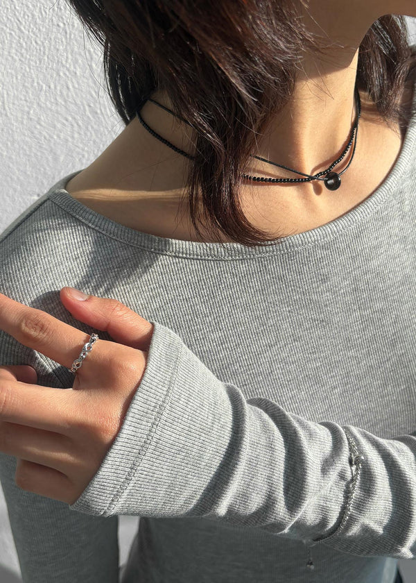 Loporing Silver Twisted Ring