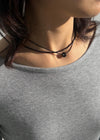 Arc Layered Onyx String Necklace
