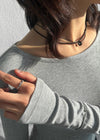 Arc Layered Onyx String Necklace