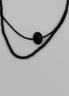 Arc Layered Onyx String Necklace