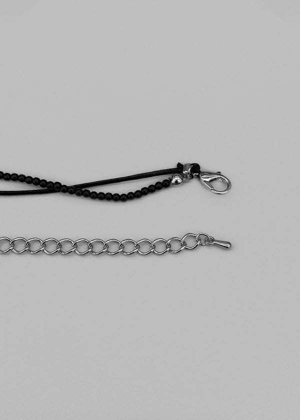 Arc Layered Onyx String Necklace