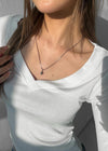 Geline Waterdrop Silver Necklace
