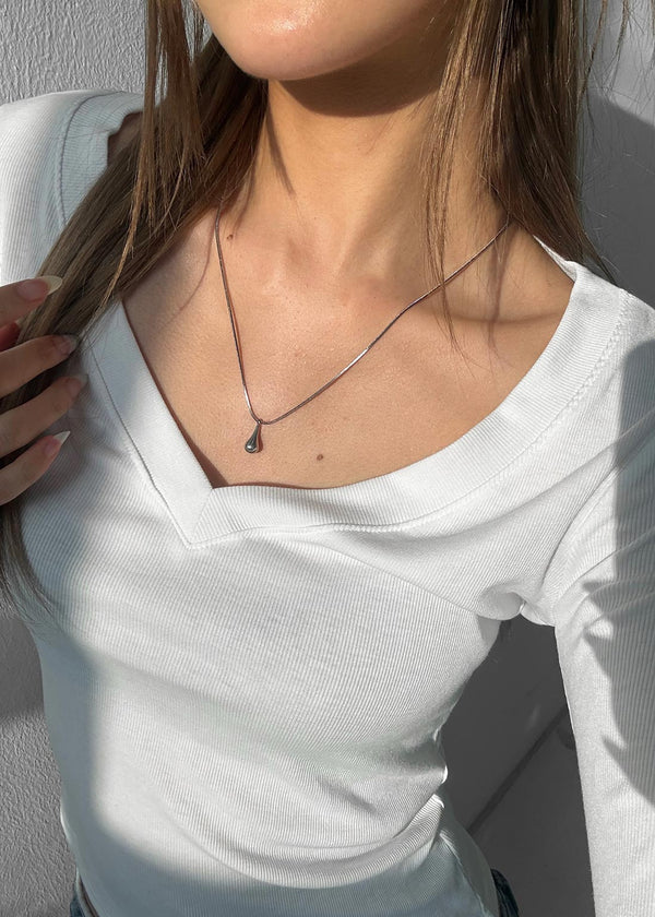 Geline Waterdrop Silver Necklace