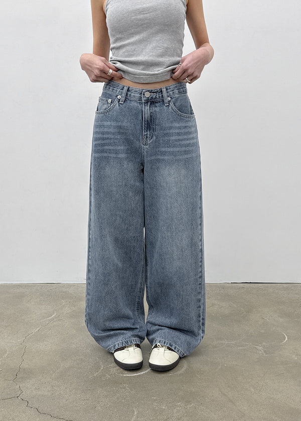 [MADE] Mir Washed Wide Denim Pants