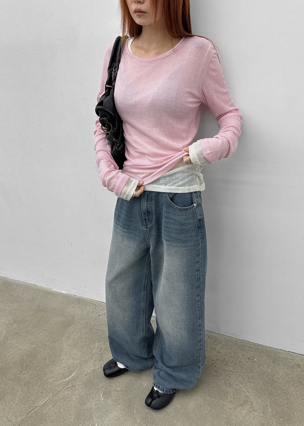 Coltoy Washed Wide Denim Pants